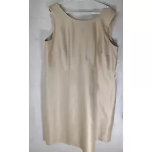 Talbots Women's Silk Dupioni Sheath Short Dress Sleeveless Back Zip Size 16w - Picture 1 of 7