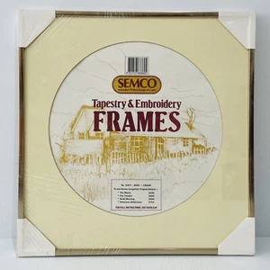 Semco Tapestry & Embroidery Frame 4407-3095 - Gold Metal Trim With Cream Mount - Picture 1 of 9