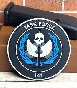PVC Tactical Morale Patch, Task Force 141 Aufnäher, Call of Duty Gun COD Patch - Bild 1 von 4
