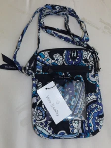 VERA BRADLEY Petite Travel Crossbody Purse - Deep Night Paisley - Blue - NWT - Picture 1 of 5