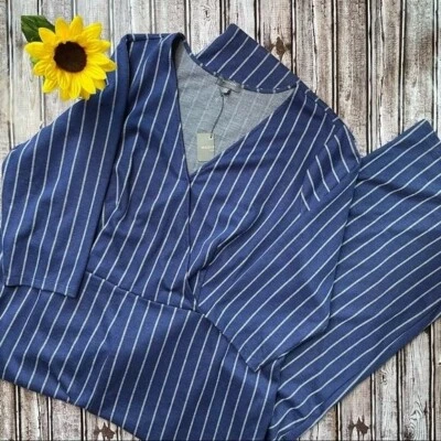 Macacão listrado azul Madison novo com etiquetas 3X - Imagem 1 de 4