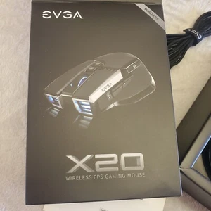 Gaming Mouse EVGA X20 Black 903-T1-20BK-KR Bluetooth Wireless Optical FPS - Picture 1 of 21