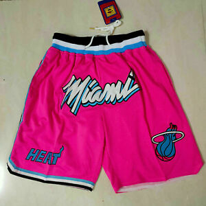 NEW Miami Heat Vintage Men’s Pink Basketball Shorts With Pockets Size: S-XXL 