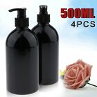 500 ml schwarze PET Lotion Pumpe Flaschen fr Shampoo Seifenspender (4er Pack)