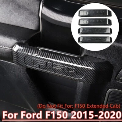 4Pcs Carbon Fiber Interior Inner Door Handle Cover Trim For Ford F150 2015-2020 Foto 1 de 3