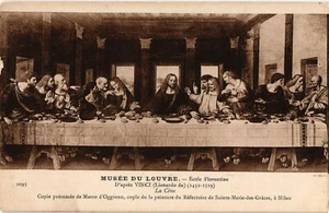 Old postcard vintage Paris Louvre Museum copy of The last supper da Vinci (1019) - Picture 1 of 2