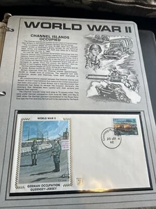 World War 2 Zaso Silk Cachet FDC German Occupation Guernsey-Jersey 1982 - Picture 1 of 3