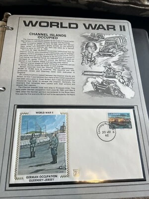 World War 2 Zaso Silk Cachet FDC German Occupation Guernsey-Jersey 1982 - Image 1 of 3
