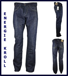 jeans energie da uomo kroll regular fit vita bassa gamba dritta dritto blu 32 46 - Picture 1 of 7