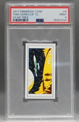 1971 UK Primrose STAR TREK confectionary #9 enterprise PSA 9 Rare trading card - Image 1 of 3