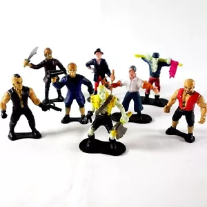 Assorted Lot of 8 Miniature Plastic Pirate Play Figures 2 1/2" Cake Toppers - Picture 1 of 7
