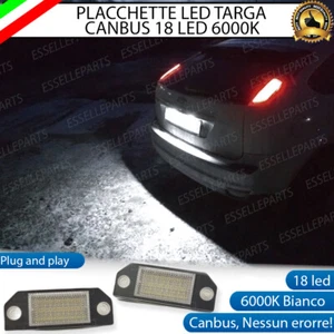 PLACCHETTE A LED LUCI TARGA 18 LED SPECIFICHE FORD FOCUS MK2 FINO AL 2008 BIANCO - Foto 1 di 12
