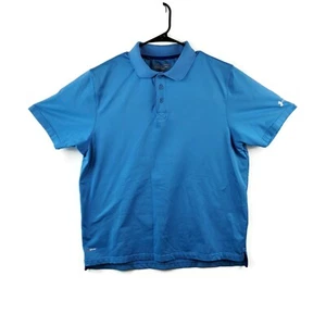 Under Armour UA Cold Gear Light Blue Thermal Insulated Polo Shirt Mens Size XL - Picture 1 of 10