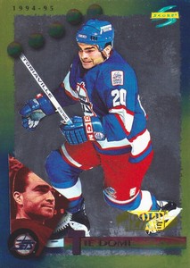 1994-95 Score Hockey Gold Line #123 Tie Domi Winnipeg Jets