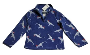 OshKosh B'gosh Boys Girls Size 6/6A Christmas Dino Fleece Pullover MSRP $28.00 - Picture 1 of 11