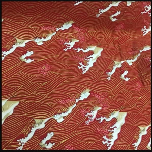 1.5 Yard Cotton Cloud Golden Line Print DIY Dress Tablecloth Craft Fabric - Picture 1 of 5