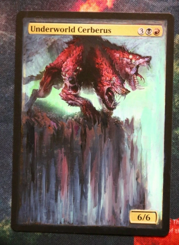 MTG Altered Art Underworld Cerberus - Theros Mythic Rare HAND-PAINTED - Image 1 of 1