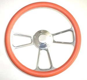 Carro de golf Kubota, Tomberlin 14" naranja volante incluye bocina y adaptador - Imagen 1 de 4