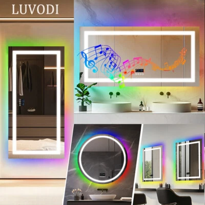 Fantastic Mood Lighting LED Bathroom Mirror Antifog,4 Touch Switch Energy Saving - image 1 of 4