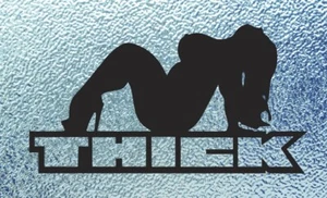 THICK FUNNY FAT CHICK GIRL STRIPPER LADY Car Decal Sticker FREE SHIPPING - Picture 1 of 7