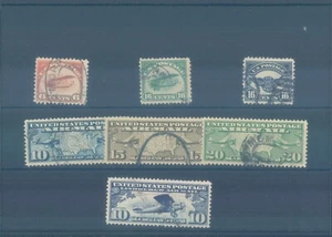 USA 1918-1927 various used air stamps (CV $165 EUR150) - Picture 1 of 1