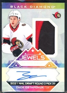 2024-25 Black Diamond Jewels of the Draft Patch Auto Rookies #ZO Zack Ostapchuk - Bild 1 von 2