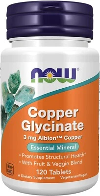 Supplements, Copper Glycinate with 3Mg Albion Copper, Promotes Structural Health - image 1 of 4