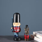 Nutcracker Doll Soldier and Dog Desk Tabletop Decoration Gift Red