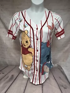 Camiseta deportiva de béisbol Disney Winnie The Pooh cuello en V abotonada para mujer talla grande - Imagen 1 de 8