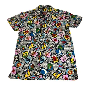 Camisa Gráfica Sirena Diablo Hecha a Mano EE. UU. Para Hombres Pequeña Diseños Sin Llama De Colección Retro - Imagen 1 de 12