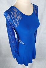 ♡ H&M divided Kleid ♡ Damen Gr. 36 S blau Spitze stretch edel elegant neuwertig!