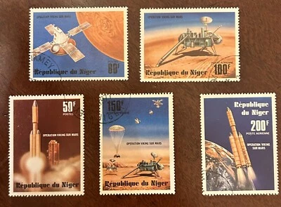 Niger Rep. 1977 Juego completo de 5+S usado. SC # 389-90, C283-C286. #03-05086 Foto 1 de 3