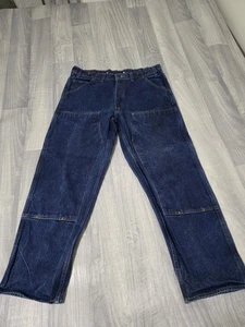 VTG Baileys Wild Ass Logger Double Knee Blue Denim Jeans USA 40 X 32 - M2327 - Picture 1 of 8