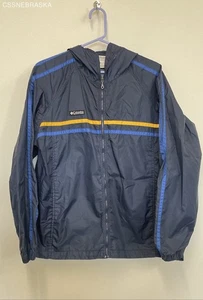 Chaqueta cortavientos Columbia cremallera completa con capucha ligera de nailon azul niños - 18/20 - Imagen 1 de 7