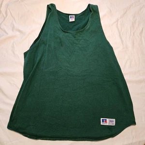 Vintage Russell Athletic Tank Top Men' 2XL XXL Green Made In USA High Cotton Gym - Picture 1 of 11