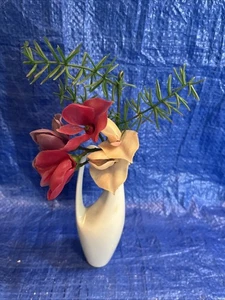 "Florero rosa vintage hecho en Alemania 8""" - Imagen 1 de 3