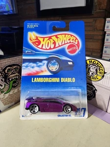 👓Hot Wheels 1995 #227🏁Lamborghini DIABLO Viola Perla⭐Ruote Cromate 5 Punti - Foto 1 di 7