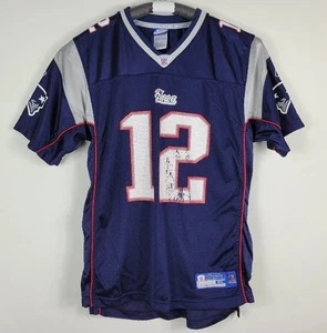 Camiseta de fútbol americano juvenil Tom Brady #12 New England Patriots Reebok NFL talla XL - Imagen 1 de 10