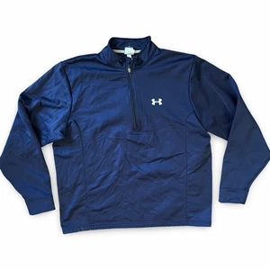 Under Armour Sweatshirt 1/4 Zip Pullover Men's XL Blue Loose Fit - Picture 1 of 7