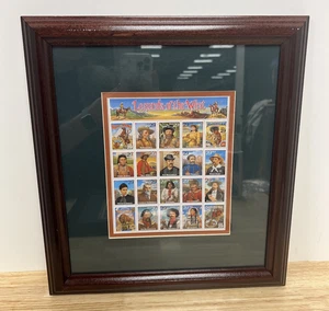 Framed USA 29 Stamps "Legends Of The West" - Picture 1 of 7