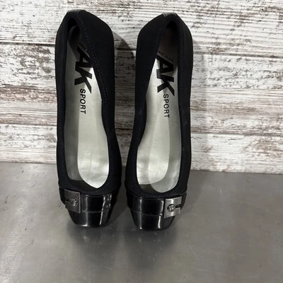 Anne Klein sport Ursula sz 8M fabric and patent leather flats - Image 1 of 4