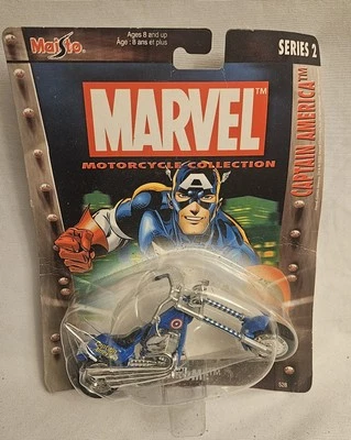 Maisto Marvel Series 2 Captain America MIDNIGHT CHROME Die Cast Motorcycle - Image 1 of 2