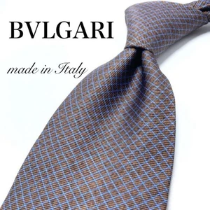 Guter Zustand BVLGARI Krawatte, Gittermuster, schlicht - Bild 1 von 8