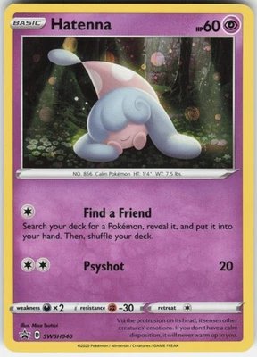 Hatenna - Promo SWSH: Sword & Shield Promo Cards SWSH040 LP-LP - Image 1 of 2