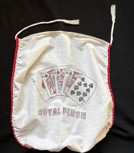 Grembiule vintage Royal Flush Cards decorativo tipo sacco mangime picche fatto in casa? - Foto 1 di 10
