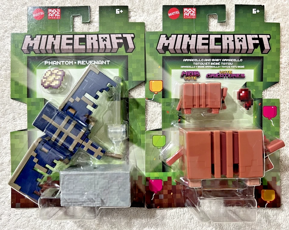 Mattel Minecraft PHANTOM w Phantom Membrane & Quartz Block 4.5" Figure 2025