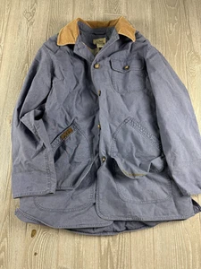 LL Bean Blue Barn Coat Size Large Lined Womens lined barn chore coat - Picture 1 of 11