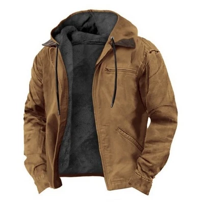 Chaqueta acolchada informal de invierno cálida con capucha suave cómoda para hombre Chaqueta gruesa Top Foto 1 de 2