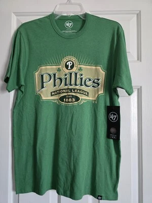 Philadelphia Phillies Men's '47 Green Franklin Lucky T-Shirt Size Small - Image 1 of 4