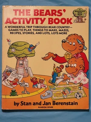 Vintage BERENSTAIN BEARS ACTIVITY BOOK 1979 Paperback RARE Clean Uncut - Image 1 of 4